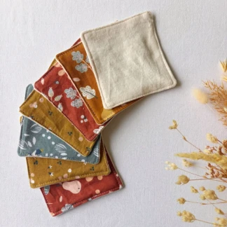 lingettes lavables en molleton bio